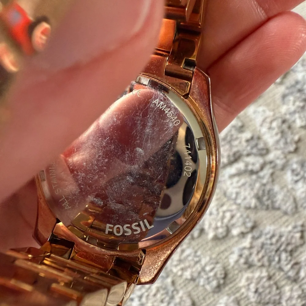 Fossil Gold Watch with Green Dial